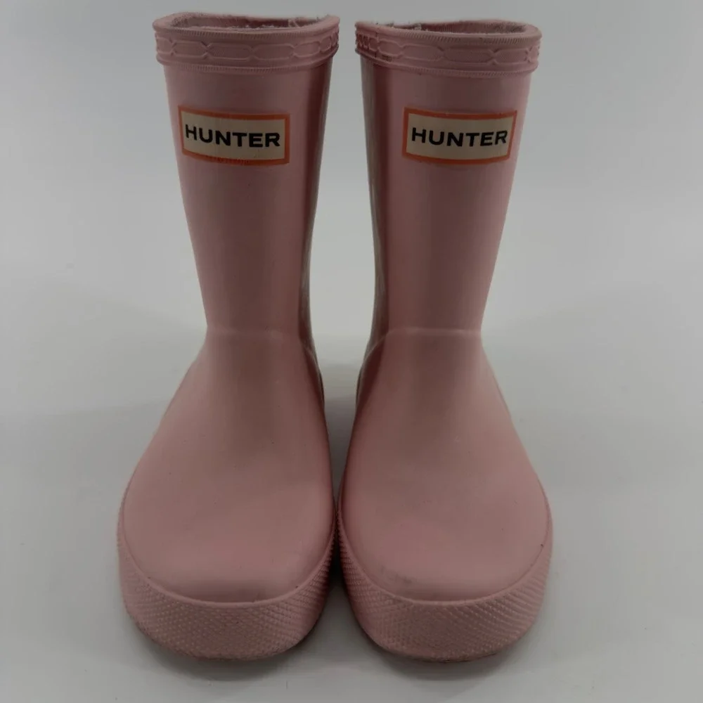 Hunter Kids First Classic Rain Boots Pink Waterproof Rubber Size US 7 Toddler
